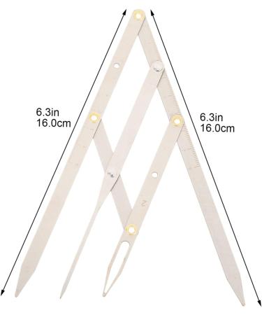 BIUDECO Eyebrow Tools 1pc Second Generation Scale Metal Stencils Make up Kit Eyebrow Measuring Rulers Bagged 25x5x0.6cm Silver - Buy Online on GoSupps.com