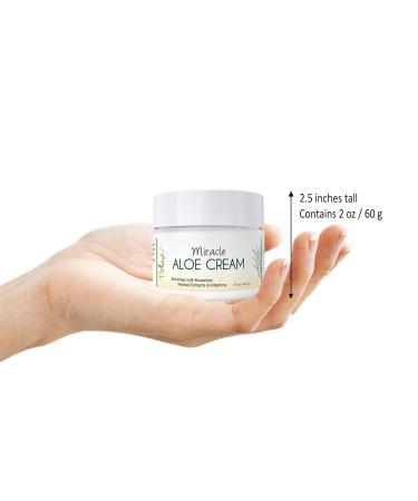 Deluvia Miracle Aloe Cream | Face & Body Moisturizer with Vitamin E & Organic Aloe Vera | Hydrating, Soothing for Dry Skin | Psoriasis, Eczema - 2 oz Compact Travel Size Unscented 2 Ounce (Pack of 1) - Buy Online on GoSupps.com