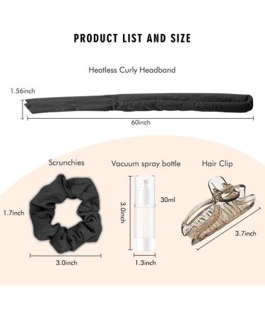 Originbuty Heatless Hair Curler for Long Hair Upgraded No Heat Hair Roller Sleeping Soft Rubber Hair Rollers Curling Ribbon and Rods for Natural Hair.(Black) - Buy Online on GoSupps.com