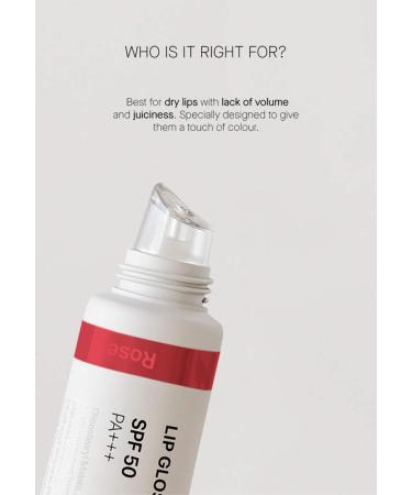 TINTED LIPGLOSS ROSE - Tinted moisturizing lip balm with SPF50 - Buy Online on GoSupps.com