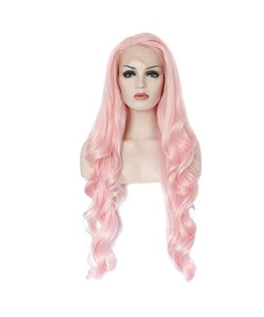 Wig Ladies Long Hair Pink Women Straight Party Curly Brazilian Hair 50s 60s 70s 80s