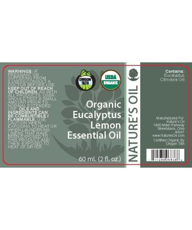 Best Eucalyptus Lemon Essential Oil Pure Certified Organic Therapeutic Grade 60ml - Buy Online on GoSupps.com