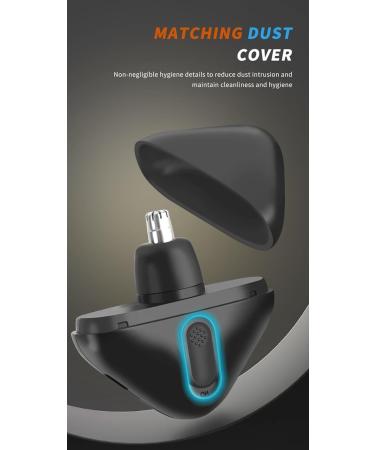 Rechargeable Ear and Nose Hair Trimmer for Men & Women - Powerful Motor Double-Edged Blades | Smooth Cuts - Black - Buy Online on GoSupps.com