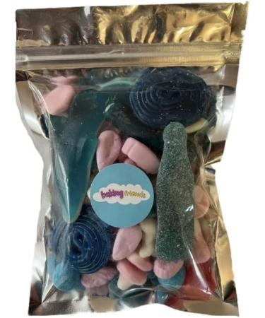 Blue & Pink Retro Sweets Gift Bag Assorted Sweet Pick N Mix Candy Pouch 200g Great Birthday Gift Baby Shower Easter Present - Buy Online on GoSupps.com