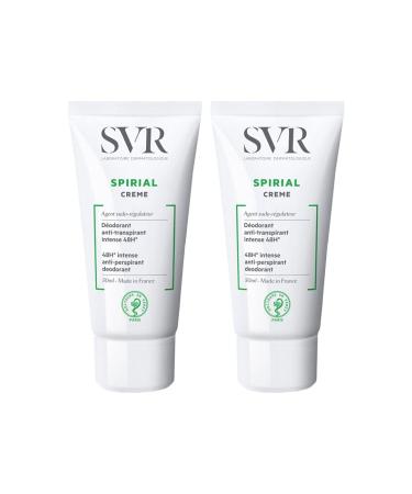 SVR Spirial Intense Anti-Perspirant Deodorant Cream 48H Pack of 2 x 50 ml