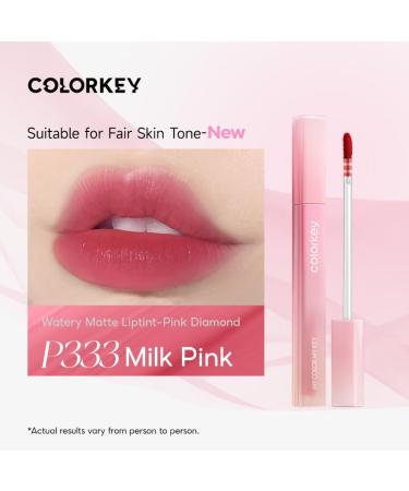 COLORKEY Soft Matte Water Lip Tint - Long-Lasting Moisturized Waterproof Liquid Lipstick in P333 Milk Pink | International Shipping Available - Buy Online on GoSupps.com