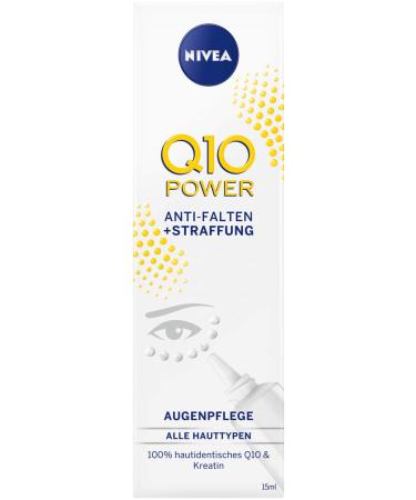 NIVEA Q10 Power Anti-Folds Eye Care 2-Pack (2x15ml) - Moisturizing Cream for Younger-Looking Skin - Buy Online on GoSupps.com