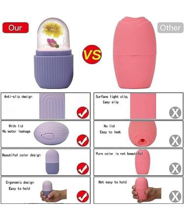 B&B Bunny & Berry Facial Ice Roller - Pink Silicone Skin Massager for Glowing Tightened Skin & Brightening Cold Therapy - Buy Online on GoSupps.com