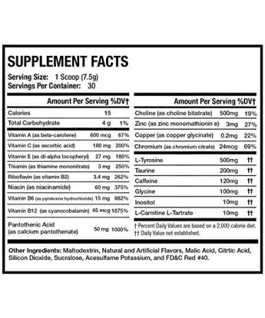 Morning Buzz Energy Drink Powder | Sports Nutrition for Endurance | Supports Mental Clarity & Metabolism | 8oz, 30 Servings - Fruit Punch - Buy Online on GoSupps.com