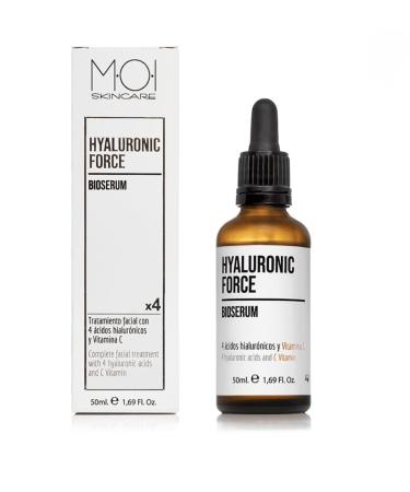 MOI MOISES CAMPO Facial treatment HYALURONIC FORCE Bioserum 4 hyaluronic acids + Vit. C 50 ml M O I SkinCare