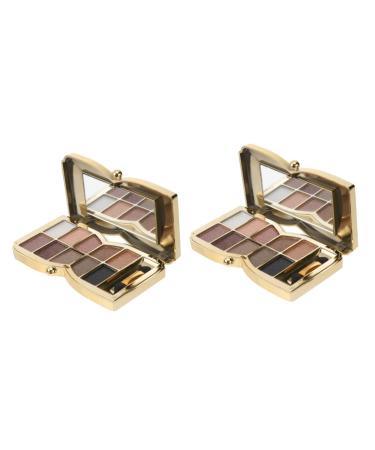 DRESSOOS 2 Pcs 10 Eyeshadow Palette Womens Creamy Blusher Pink for Stocking Stuffers Accessories for