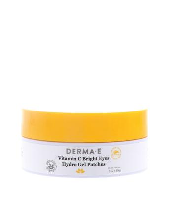 DERMA E Vitamin C Bright Eyes Hydro Gel Patches Instantly Transform Dark Circles Puffy Dry Eyes into Well-Rested 2-Packs