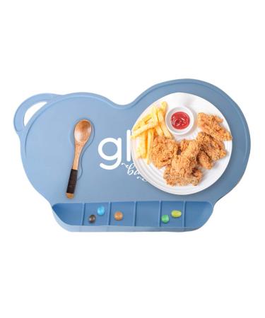 Glo Babyz Silicone Placemat for Babies, Toddlers & Kids - Non-Slip, Food Grade Material - Includes Drawstring Bag (Blue/Pink) - Buy Online on GoSupps.com