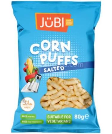 Jubi Corn Puffs Halal Certified No MSG No Preservatives Crisps Bag + FabFinds Mug (6 Pack Salted) - Buy Online on GoSupps.com