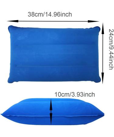 Ergonomic Inflatable Camping Travel Pillow for Neck & Lumbar Support - Flocked Fabric, Comfortable & Portable (Purple/Red/Royal Blue) - Buy Online on GoSupps.com