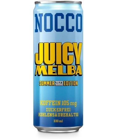 12 cans of NOCCO BCAA Drink | Juicy Melba Summer Edition 2023 | Buxtrade | 330ml | 105 mg caffeine - Buy Online on GoSupps.com