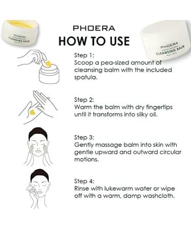 ABRUS PHOERA Makeup Remover Balm - Vegan Melt Away Cleansing Balm (20g) - Buy Online on GoSupps.com