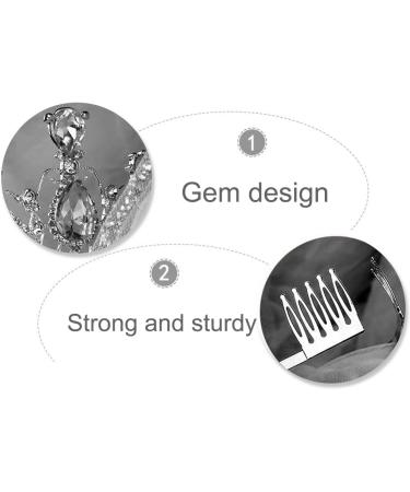 Tiara Crown Crystal Rhinestone Bridal Princess Headband with Comb for Women Bridal Party Wedding Birthdays Anniversaries - Buy Online on GoSupps.com