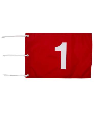 KINGTOP Grommets Golf Flag with Strings, Putting Green Flags for Yard, Indoor/Outdoor, Garden Pin Flags, 420D Premium Nylon Flag, 13" L x 20" H, Red 1