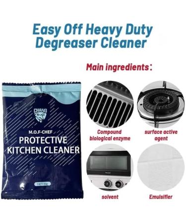 MOF Chef Cleaner Powder - Heavy Duty Degreaser Cleaner Bubble Cleaner with Foaming Action All Purpose Bubble Cleaner Stubborn Grease & Grime Remover Bubble Secret of Housekeeper (5pcs) - Buy Online on GoSupps.com