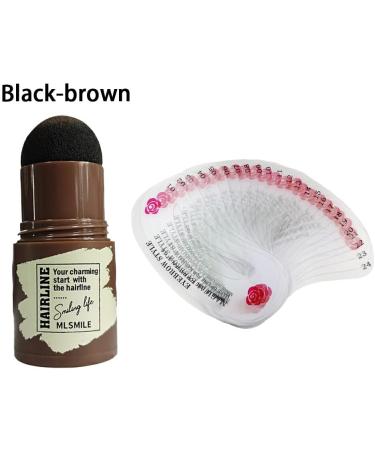 miduoidn Eyebrow Stamp Stencil Kit Waterproof Brow Powder Definer Makeup Tools Hair Root Cover Up Styling Conceal Stick Stencils Black Brown - Buy Online on GoSupps.com