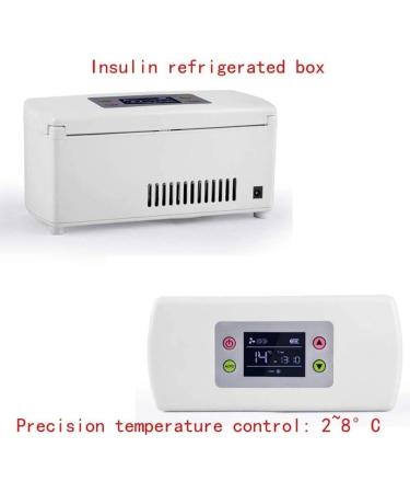 Insulin Cooler Intelligent Constant Temperature Rapid Cooling Insulin Refrigerator Portable 2-8 C Insulin Cooler USB Mini Fridge 207X94X91mm with Battery - Buy Online on GoSupps.com