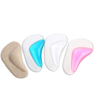 Periwinkluq Orthopedic Silicone Gel Foot Vault Support Pads for Plantar Fasciitis & Flat Feet - Massage Shoe Inserts - Heel Spur Relief - Buy Online on GoSupps.com