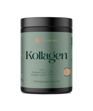 Natuready collagen peptide powder.High dose.Type I and III.3 flavors.No added sugar.Laboratory test.24 portions p Pack.(Neutral) tasteless