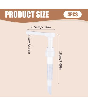 Pompe 4 pi ces pour bouteille de sirop Pompe d tergent lessive polyvalente en plastique sans BPA r sistante aux fuites usage commercial et domestique pour bouteille de sirop - Buy Online on GoSupps.com
