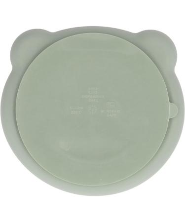 SALUTUYA Silicone Baby Plate with Suction Base - Easy to Clean Dinnerware (Green Black) - Buy Online on GoSupps.com