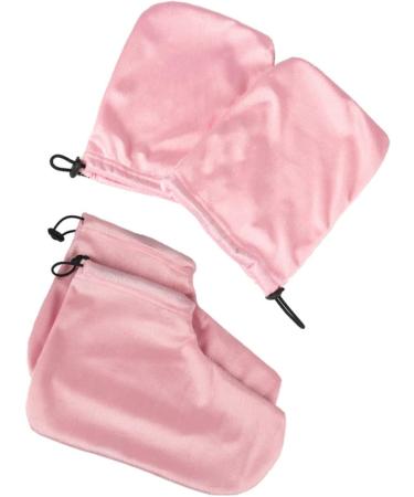 Mikinona Ensemble De De Spa Pour Couvre-pieds En Cire De Paraffine Et Mitaines En Coton Isol es Pour Un Confort Maximal Lors De La Th rapie La Cire 28x20cm rose - Buy Online on GoSupps.com
