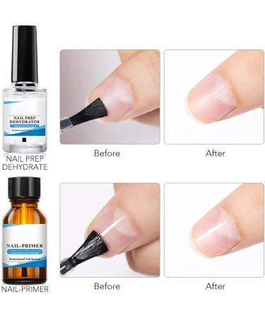 Nail Dehydrator and Primer Bond Set Natural Nail Dehydrant and Max Bond Nail Prep Natural Dehydrate Bond Primer Nail Protein Bond for Gel Nail Polish 15ml - Buy Online on GoSupps.com