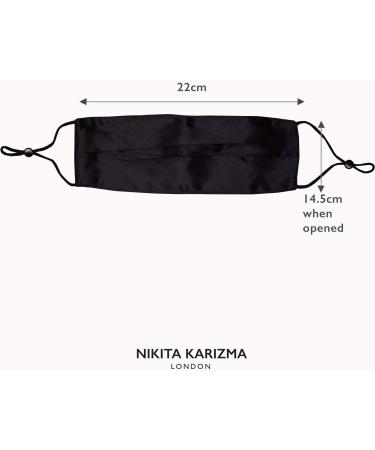 KARIZMA Beverly Hills Black Silk Face Mask for Women - Washable & Reusable Designer Facemask - Buy Online on GoSupps.com