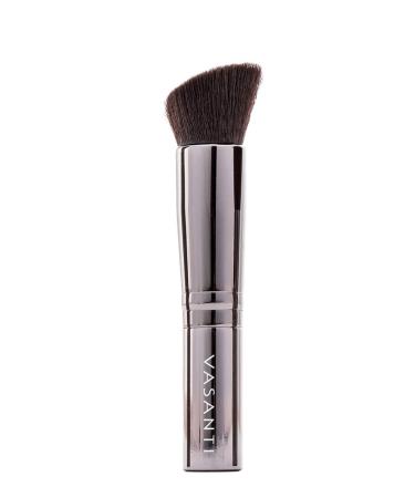 VASANTI Liquid VO2 Brush Stubby Flat Foundation Brush - Full Coverage in One Swipe - Face Makeup Brushes for Cream Liquid Concealer and Foundation