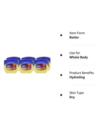 Vaseline Cocoa Butter Petroleum Jelly 1.7 Oz Travel Size (Pack of 6) - Buy Online on GoSupps.com