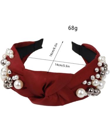 1 Piece Women's Wide Headband Vintage Pearl Headband Knotted Headband Hair Band Knot Headbands Headband Hair Accessories Headwear for Women Girls Light Grey lightgrey - Buy Online on GoSupps.com