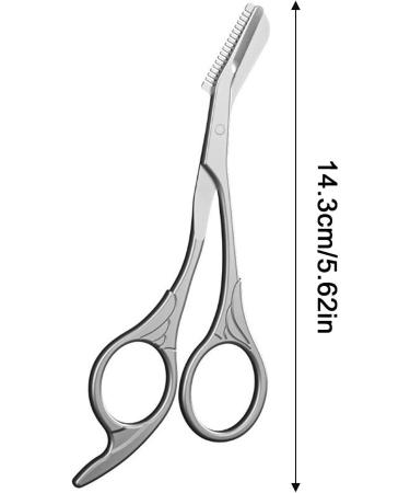 Professional Eyebrow Scissors | Curved Stainless Steel Brow Trimmer | Makeup Beauty Tool for Men & Women | Precision Eyebrow Shaping Accesories - Buy Online on GoSupps.com