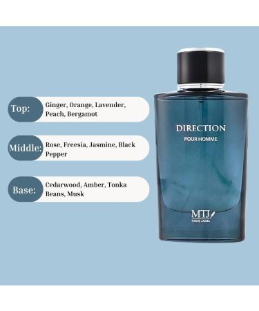 MTJ Eau De Parfum Sprays 100ML For Men (Pour Homme) (Direction Pour Homme) - Buy Online on GoSupps.com