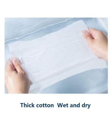 Wangpee Disposable Facial Cloths - 2 Packs 100 Multi-Purpose Non-Woven Face Towels for Makeup & Cleaning Soft Thick Cotton Slabs - Buy Online on GoSupps.com