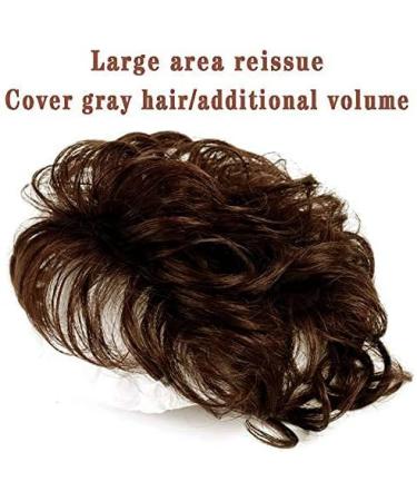 EREE HAIR 6Inch Short Curly Hair Topper Clip in Hair Topper Top Hairpieces Topper Human Hair Extensions Wiglet Topper Hair Piece for Women with Thinning Hair Light Brown Color - Buy Online on GoSupps.com