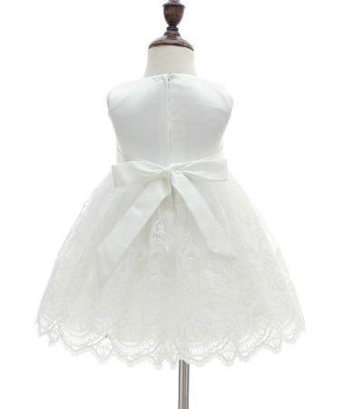 Baby Girls White Christening Flower Dress - 6 Months | Perfect for Wedding & Party - Buy Online on GoSupps.com