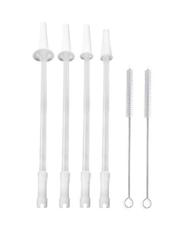 Delove Universal Long Straws for Gallon Water Bottles - Equip Your Bottle with a Straw - Cut Size To Fit Any Bottles- Replacement Straws for Water Jug - Half Gallon/32oz/64oz/128oz - Set of 4