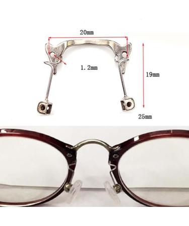 Shop Noyota Metal Nose Pad Holder | Vintage Oxenhorn-Shaped Glasses Replacement | Durable Silver Nose Bridge & Cushion Repair Set for Metal Frames - International Shipping Available - Buy Online on GoSupps.com