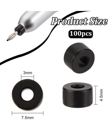 OLYCRAFT 100Pcs Black Nail Drill Bits Caps - 3mm Dust Proof Protector for Electric Nail Files - Nail Art Tools Dust Cover - 7.5x4.5mm Plastic Caps - Buy Online on GoSupps.com