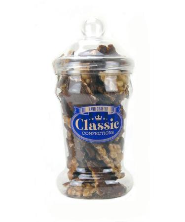 Bysel 660g Milk Chocolate Dipped Peanut Brittle in a Victorian Style Jar