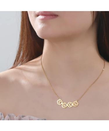 TEAMER Stainless Steel Pet Pendant Necklace for Women - Cute Dog Cat Horse Fox Jewelry in Silver - Buy Online on GoSupps.com