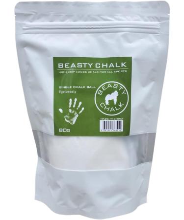 Beasty Chalk Ball 80g - Premium Refillable Gym Chalk for Climbing, Gymnastics, Weightlifting, Crossfit & Pool Training - Buy Online on GoSupps.com