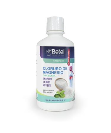 Cloruro de Magnesio con Menta Liquid 32 Oz - Magnesium Chloride with Mint - Betel Natural