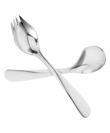Beaupretty 1 Set Elderly Tableware Adaptive Feeding Utensils Eating Utensils for Disabled People Eating Utensils Fork Angled Spoon Metal Hand Tremor Spoon Bendable Stainless Steel