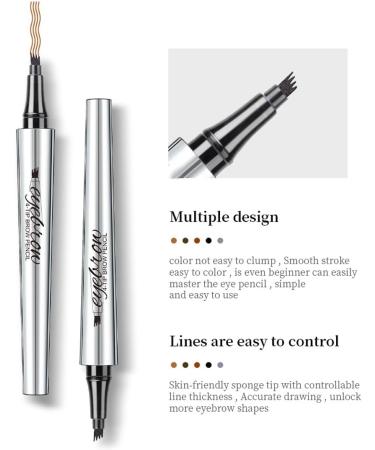 Eyebrow Pencil Eyebrow Microblading Pencil - Liquid Waterproof Eyebrow Pencil - Eye Makeup Eyebrow Pencil Micro Four Point Eyebrow Pencil - Natural Eyebrow Makeup (Reddish Brown) - Buy Online on GoSupps.com